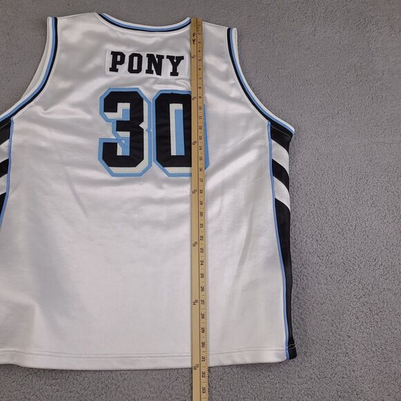 Vintage Pony Sports Basketball Jersey Mens XL White #30 Team Pony Apparel - Picture 16 of 16